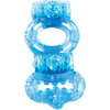 Anillo Doble Vibracion Testiculos Y Pene Azul