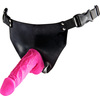 Arnes Con Pene Realistico Con Vibracion Y Braguita Ajustable