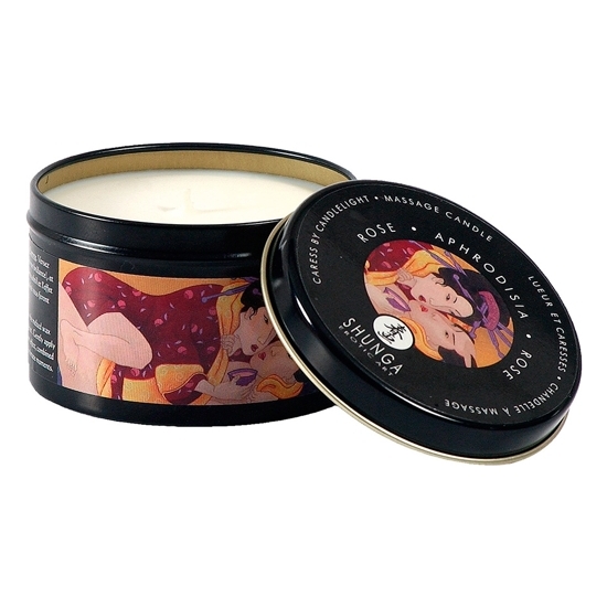 SHUNGA MASSAGE CANDLE APHRODISIA ROSE