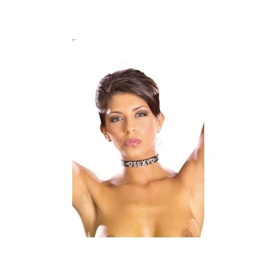BLING BLING COLLAR SEXY BLACK