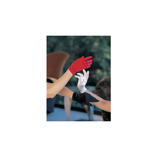 STRETCH SATIN SHORT GLOVES WHITE